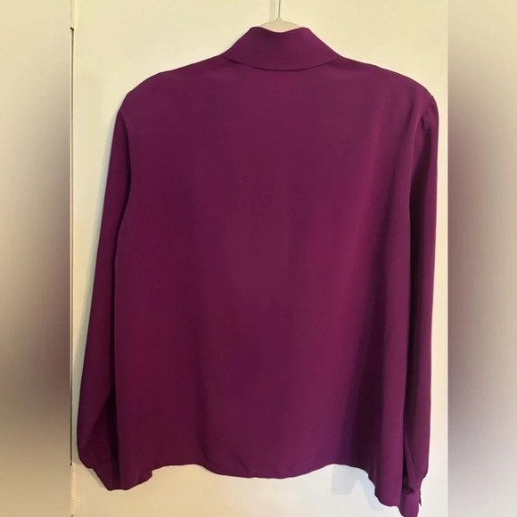 Vintage Pendleton Country Sophisticates Womens Long Sleeve Plum Cowl Neck Blouse - Picture 9 of 9